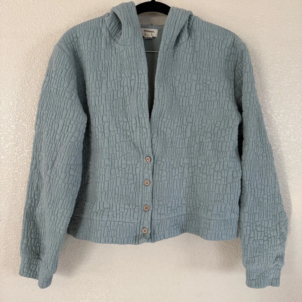 World‎ Market Light Blue One Size Jacket